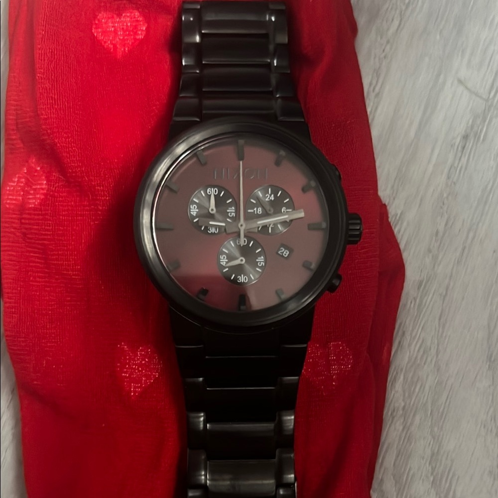 Nixon Black and Red Men's Watch